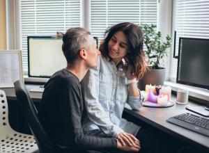 There's not so much pressure to talk while watching a favorite movie or television series.