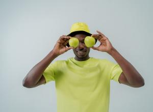 Close-Up Shot of a Man Wearing a Bucket Hat