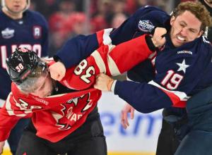 USA vs. Canada Hockey Showdown: A Rivalry Ignited by Early Fisticuffs and Intense Play