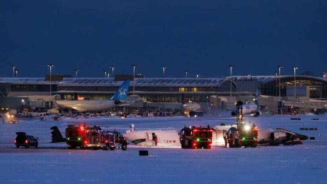 Delta Air Lines Jet Overturns During Landing at Toronto Pearson Airport, Injuring 18