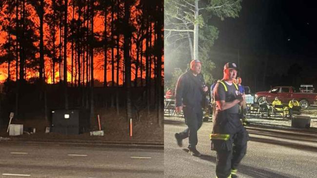 Inferno in Carolina Forest: Massive Wildfire Forces Evacuations Amidst Unyielding Flames